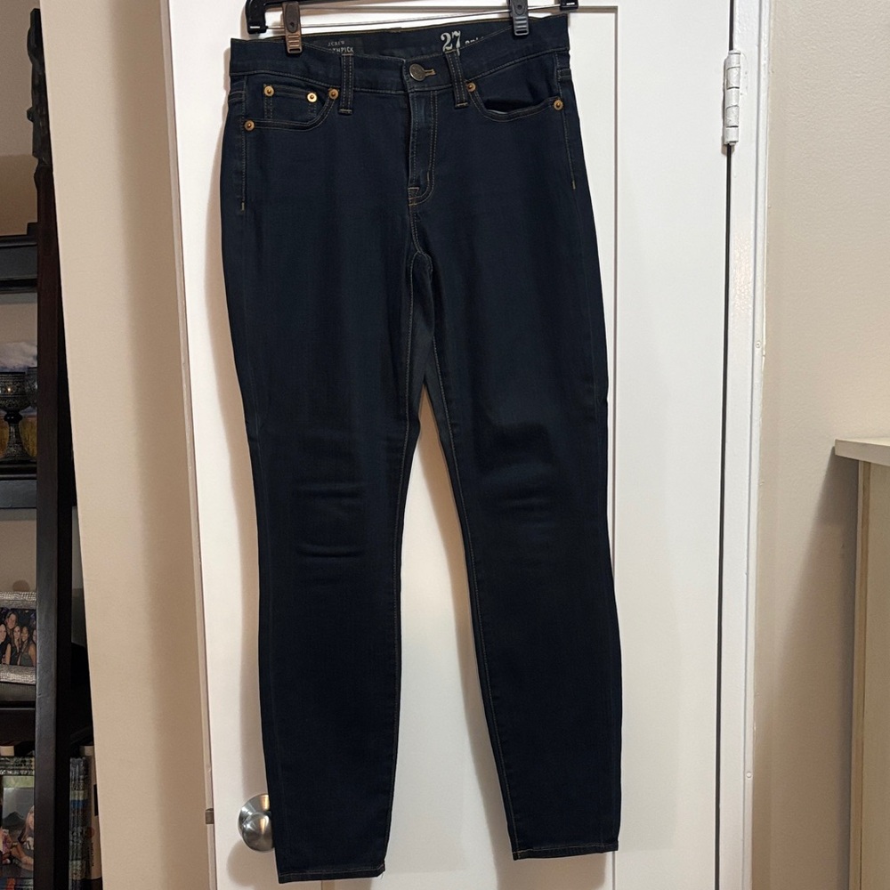J. Crew Dark Ankle-length Toothpick Jeans